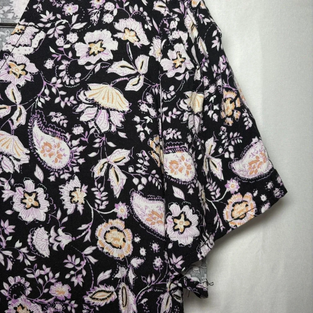 NWT Live To Be Spoiled Purple Paisley‎ Flutter Tier Romper Shorts Large Boutique
